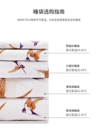 【薄加棉睡袋：适合室温16-20℃】721星球婴幼儿睡袋宝宝分腿睡衣四季通用儿童防踢被 商品图4