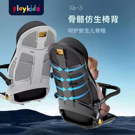 playkids普洛可x6-3全躺溜遛娃神器婴儿手推车可坐/可躺/双向/高景观/轻便可折叠儿童推车 商品图4
