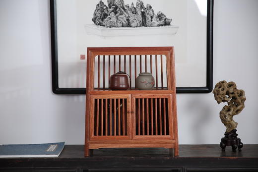 红桥红  家具严选  缅甸花梨(大果紫檀）  【39直棂 小茶水柜】 商品图2