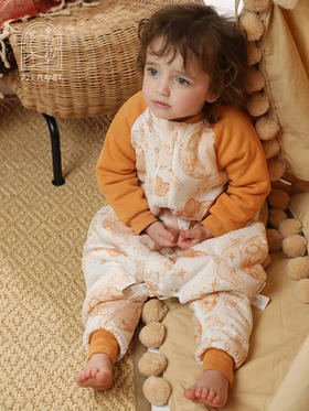 【厚夹棉睡袋：适合室温12-16℃】721星球婴幼儿睡袋宝宝分腿睡衣四季通用儿童防踢被