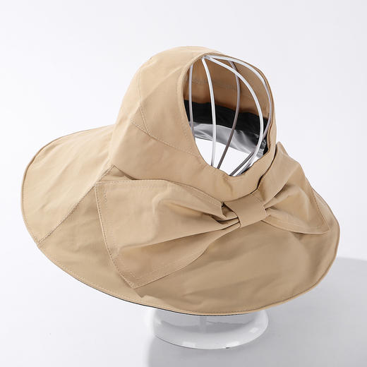 专业防晒黑胶大沿空顶帽百搭蝴蝶结遮阳帽太阳帽JC-9733 商品图5