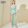 IWY/高端浅绿阔腿裤西装套装女长袖设计感时尚气质总裁职业正装工作服 商品缩略图1
