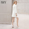 IWY/长袖职业装白色连衣裙女时尚气质修身高腰正装西装半裙通勤工作服 商品缩略图3