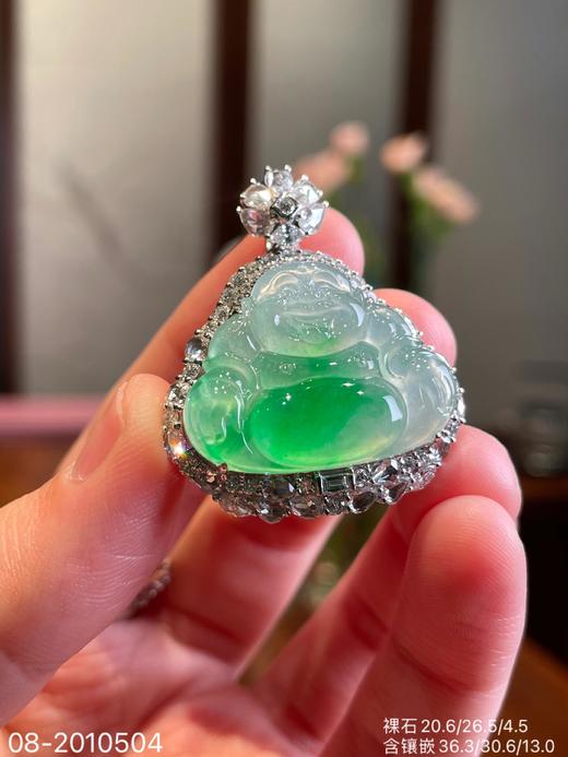 08-2010504，玻璃飘翠佛公吊坠。具体价格微信咨询 商品图2