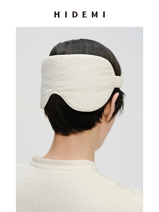 HIDEMI家居系列白色肌理感垂顺缎面睡衣套装//一套附赠眼罩+随行袋 商品图5