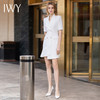 IWY/2022夏季短袖连衣裙女气质名媛职业套裙时尚美容院通勤上班工作服 商品缩略图0