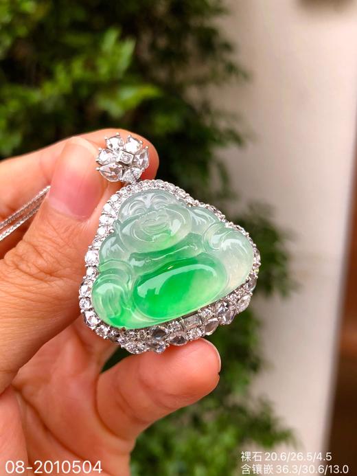 08-2010504，玻璃飘翠佛公吊坠。具体价格微信咨询 商品图3