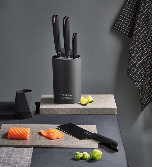 velosan黑刃刀具套装组合家用全套厨房菜刀切菜刀水果刀不锈钢 商品图2