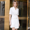 IWY/2022夏季短袖连衣裙女气质名媛职业套裙时尚美容院通勤上班工作服 商品缩略图1