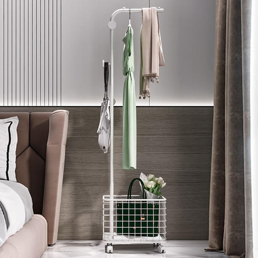 网红ins风轻奢衣架落地立式小型卧室晾衣服挂衣架家用简易衣帽架 商品图3