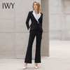 【新品预售】IWY/黑色阔腿裤西装套装女新款高端名媛气质总裁商务工作服职业装正装 商品缩略图1
