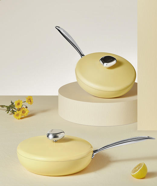 velosan鹅卵石炒锅不粘锅家用麦饭石炒菜锅平底电磁炉煤气灶通用 商品图2