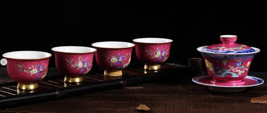 刘乔生：胭脂红扒花花鸟套系 商品图0