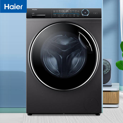 海尔全自动滚筒洗衣机10公斤洗烘一体智能投放香薰筒自洁紫外线除菌纤美系列G100168HBD14LSU1 商品图0