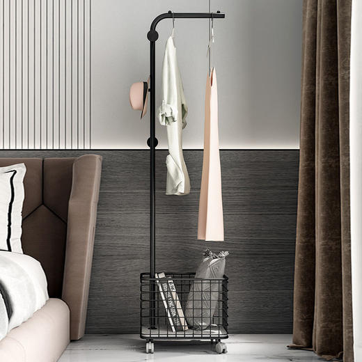 网红ins风轻奢衣架落地立式小型卧室晾衣服挂衣架家用简易衣帽架 商品图1