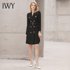 IWY/黑色正装连衣裙高级感长袖职业套装裙气质正式场合职业装女西装裙 商品缩略图0