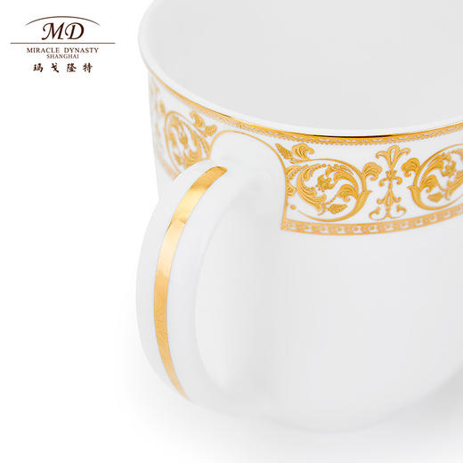 【玛戈隆特】B7F 骨瓷茶杯会议茶杯会务杯 会议室家用旅行办公中国风 礼盒礼品包装黄金瀚宫会务杯 商品图3