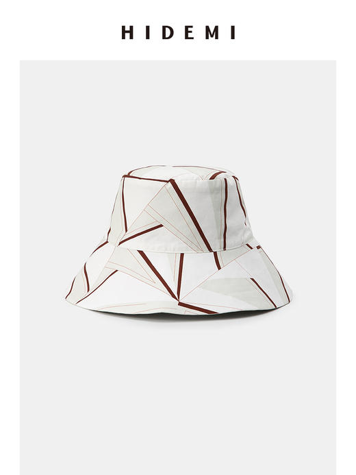 HIDEMI 家居系列都市几何印花拼皮双面渔夫帽 商品图6