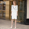 IWY/薄款七分袖白色西装连衣裙女高级感美容院工作服名媛主持职业套裙 商品缩略图1