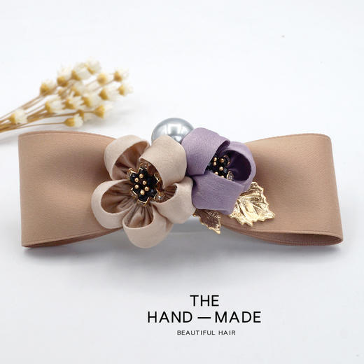 韩版职业头花盘发刺绣发夹头饰 商品图8