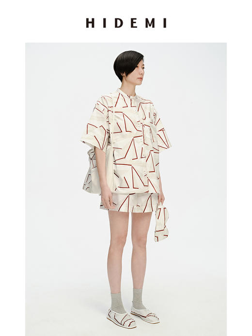 HIDEMI 家居系列都市几何印花睡衣套装 商品图2
