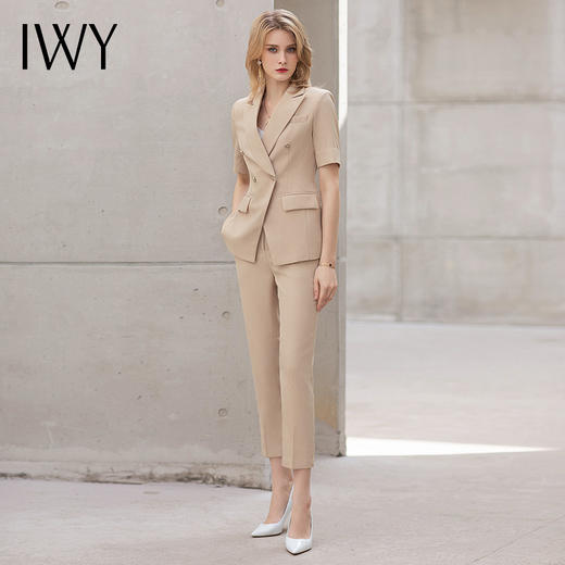 IWY/高端酒店经理工作套装气质时尚商务短袖西服面试正装售楼处工作服 商品图2