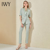 IWY/浅绿色短袖西装套装女薄款2022年夏季女神范职业装气质外套工作服 商品缩略图1