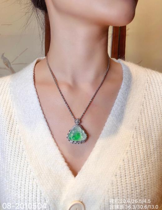 08-2010504，玻璃飘翠佛公吊坠。具体价格微信咨询 商品图4