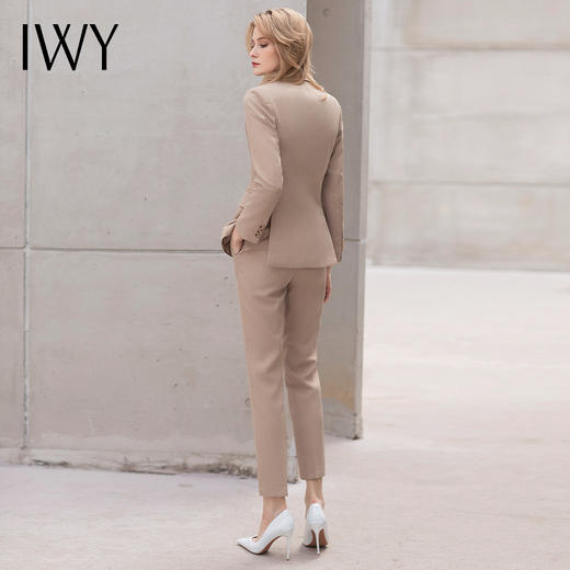 IWY/卡其色气质女神范套装女职业西装套装高端职场正装经理工作服 商品图3