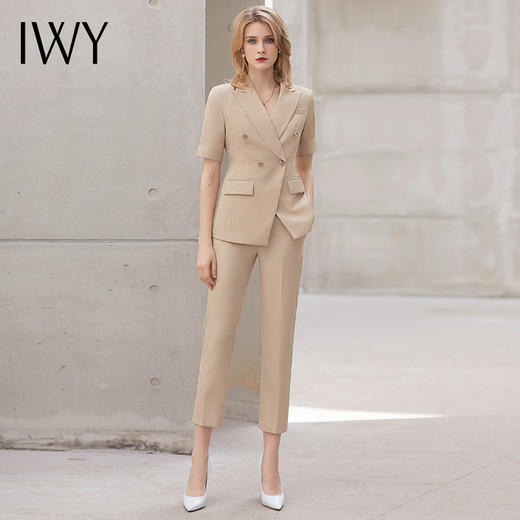 IWY/高端酒店经理工作套装气质时尚商务短袖西服面试正装售楼处工作服 商品图0