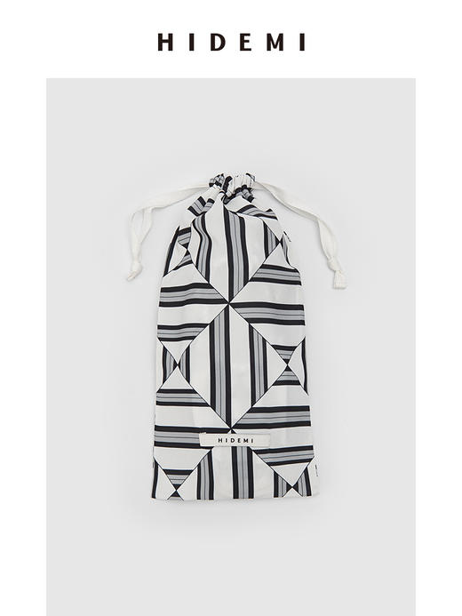 HIDEMI 家居系列都市几何印花小羊皮拼接平底鞋/附赠专属随行袋 商品图9