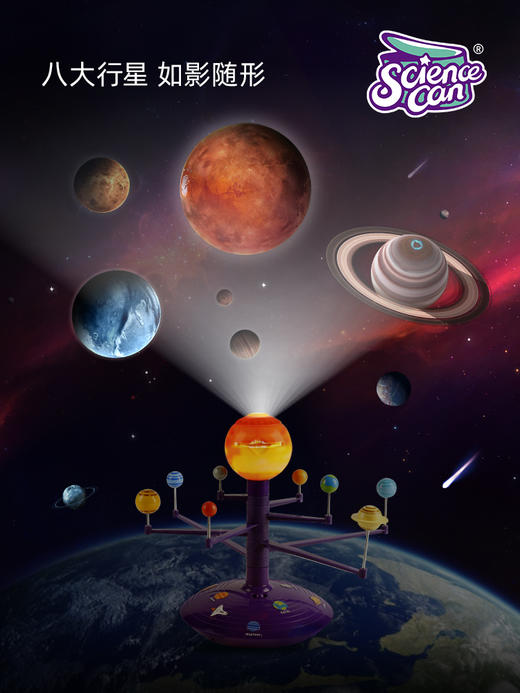 科学罐头太阳系行星语音投影仪 商品图2