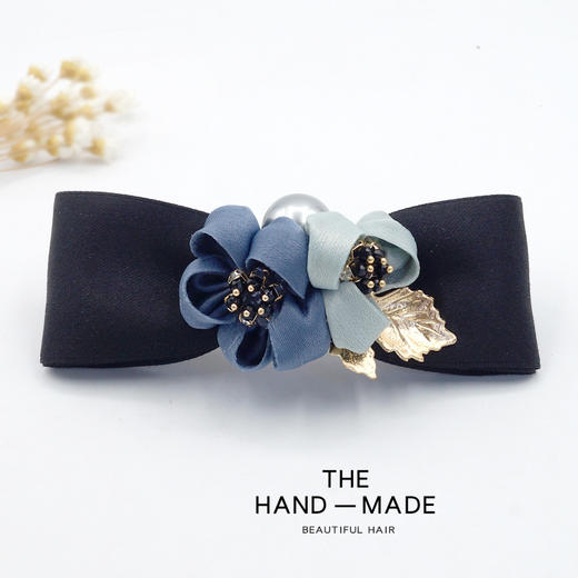 韩版职业头花盘发刺绣发夹头饰 商品图6