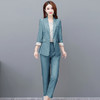 YWE 6897时尚两件套装气质优雅大码小西装外套裤子 商品缩略图1