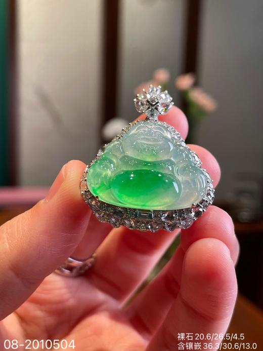 08-2010504，玻璃飘翠佛公吊坠。具体价格微信咨询 商品图6
