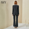 IWY/黑色撞色领职业套装阔腿裤女名媛气质西装面试正装酒店经理工作服 商品缩略图3