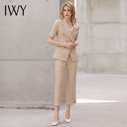 IWY/高端酒店经理工作套装气质时尚商务短袖西服面试正装售楼处工作服 商品图1