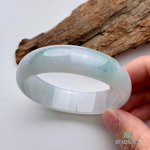 派瑞翡翠 翡翠手镯 糯种 绿色 商品图2