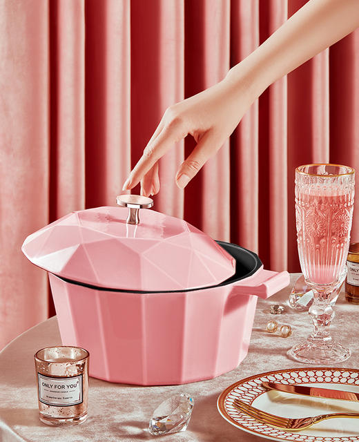 velosan铸铁珐琅锅家用汤锅蒸煮炖锅焖锅煮汤锅闷烧锅陶瓷锅炖锅 商品图2