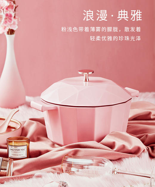 velosan铸铁珐琅锅家用汤锅蒸煮炖锅焖锅煮汤锅闷烧锅陶瓷锅炖锅 商品图0