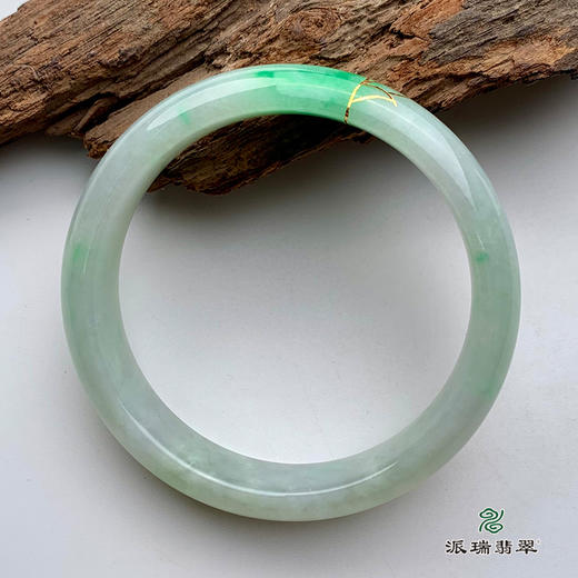 派瑞翡翠 翡翠手镯 糯种 绿色 商品图0