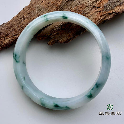 派瑞翡翠 翡翠手镯 糯种 飘花 商品图2