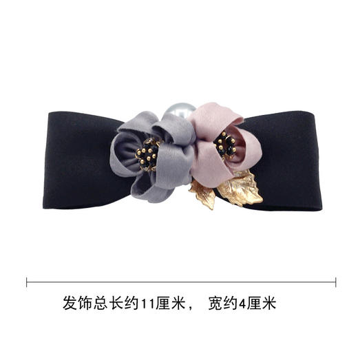 韩版职业头花盘发刺绣发夹头饰 商品图4