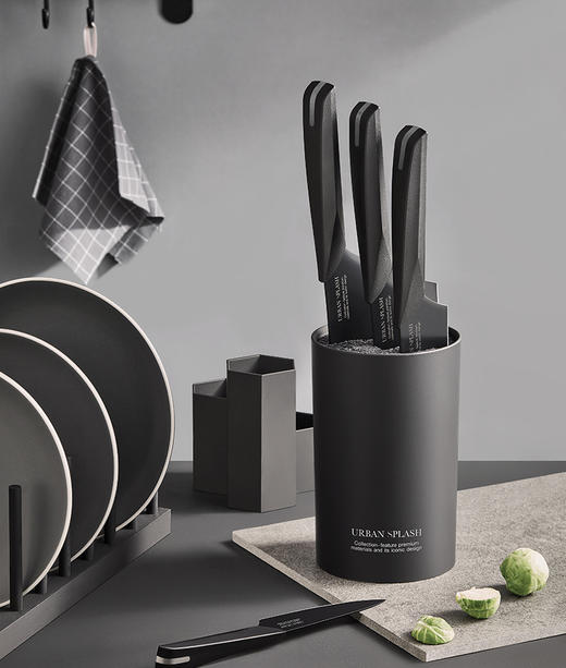 velosan黑刃刀具套装组合家用全套厨房菜刀切菜刀水果刀不锈钢 商品图0