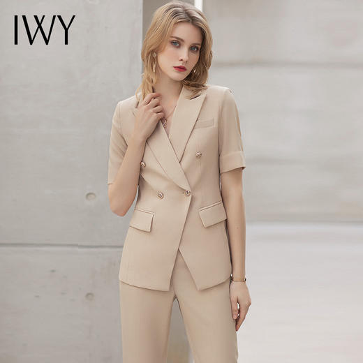 IWY/高端酒店经理工作套装气质时尚商务短袖西服面试正装售楼处工作服 商品图3