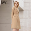 IWY/卡其色长袖职业套装西装连衣裙设计感主持正装气质商务职业装套裙 商品缩略图4