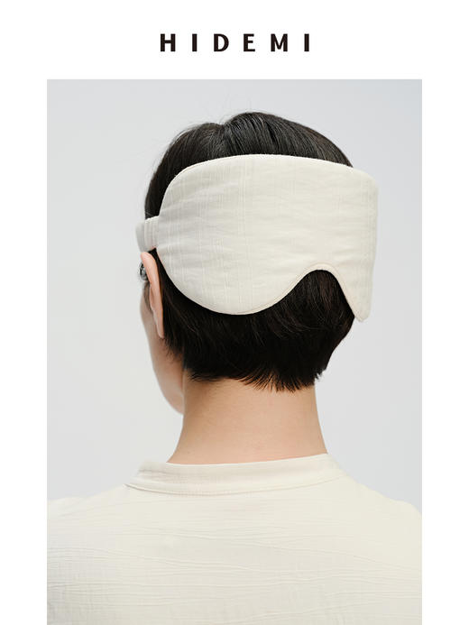 HIDEMI家居系列白色肌理感垂顺缎面睡衣套装//一套附赠眼罩+随行袋 商品图7