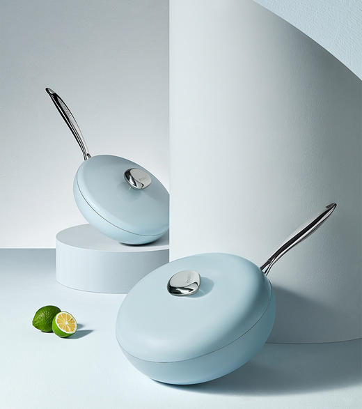 velosan鹅卵石炒锅不粘锅家用麦饭石炒菜锅平底电磁炉煤气灶通用 商品图1