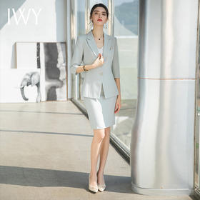 IWY/气质韩版职业半裙女神范套装春秋名媛西装套裙高端美容院工作服OL