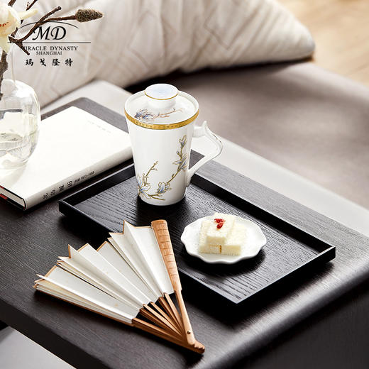 【玛戈隆特】B7F  三件套滤茶杯珐琅彩旅行茶杯家用个人便携式带盖杯礼盒装 商品图4